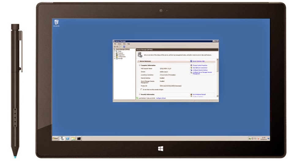 mockup of remote desktop with high dpi