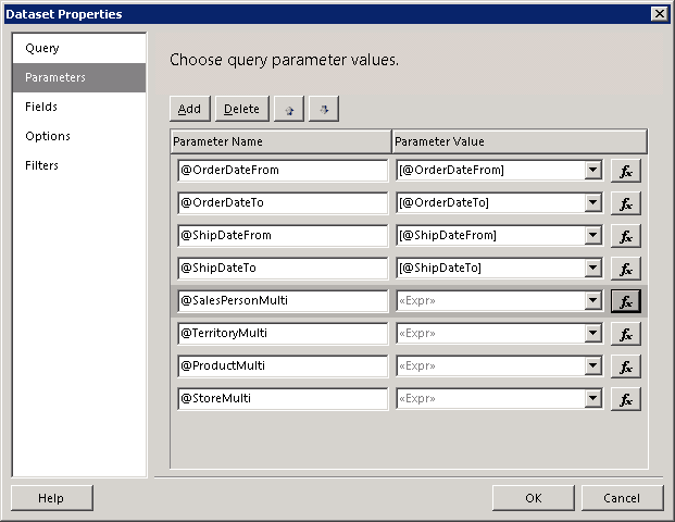 dataset properties